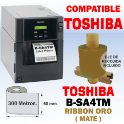 Ribbon Oro Mate 300Mts 60mm Compatible TOSHIBA B-SA4TM
