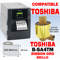 Oro Brillo 300Mts 60mm Compatible TOSHIBA B-SA4TM